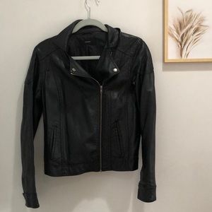 Black leather jacket